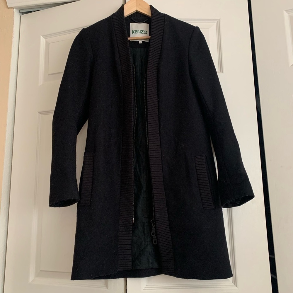 KENZO Virgin wool knit coat - Picture 5 of 10